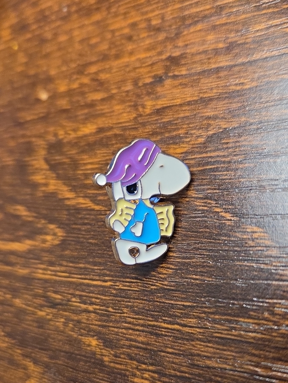 Purple & Blue Enamel Character Pin - Women's Jewelry Accessory